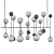 Elegant Fluxus Bronzed Chandelier 3D model small image 2