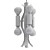 Sleek Black Lucite Chandelier 3D model small image 2