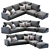 Arflex Rendezvous Sofa: Contemporary Elegance in Every Detail 3D model small image 3
