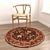 Round Rugs Set with VRayFur 3D model small image 2