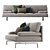 Sleek Zanotta Milano 1039 Sofa 3D model small image 2