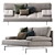 Sleek Zanotta Milano 1039 Sofa 3D model small image 5