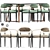 Elegant PU Strip Dining Set 3D model small image 4