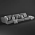 Elegant Ditre Italia Lennox Sofa 3D model small image 6