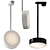 Radiant 100cm Pendant Lamp by Re:volt 3D model small image 1