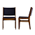 Elegant Blythe Square Back Chair 3D model small image 3