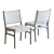 Elegant Blythe Square Back Chair 3D model small image 5