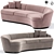 Cappellini Orla Curved Sofa: Sleek and Stylish Seating 3D model small image 1