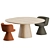 Elegant O Dining Set: Allure Table + Flair Chairs 3D model small image 2