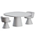 Elegant O Dining Set: Allure Table + Flair Chairs 3D model small image 3