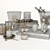 Elegant Coffee Table Decor Set 3D model small image 6