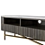 Elegant Mango Wood & Marble TV Stand 3D model small image 2