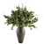 Concrete Vase Bouquet - Green Branch 3D model small image 1