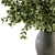 Concrete Vase Bouquet - Green Branch 3D model small image 3