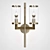 K&W Liaison Double Arm Sconce 3D model small image 3