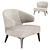 Elegant Aston Armchair: Contemporary Design 3D model small image 1