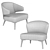 Elegant Aston Armchair: Contemporary Design 3D model small image 3