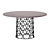 Geometric Concrete Dining Table 3D model small image 1