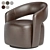 Contemporary Judi Armchair: Ultimate Comfort 3D model small image 1