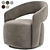 Contemporary Judi Armchair: Ultimate Comfort 3D model small image 3