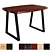 Gaspar-6 OM - Stylish Metal and Wood Dining Table 3D model small image 1