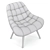 Elegant Grey Fabric Chair - Olaf 3D model small image 3