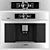 Bosch Kitchen Appliance Set: Coffee Machine, Oven, Microwave 3D model small image 2