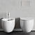 Rexa Design About.2 Wall-Hung WC & Bidet: Minimalistic Elegance 3D model small image 2