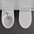 Rexa Design About.2 Wall-Hung WC & Bidet: Minimalistic Elegance 3D model small image 4