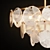 Elegant Smoked Glass Disc Chandelier 3D model small image 4