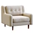 West Elm Crosby Armchair: Comfort Refined 3D model small image 1