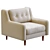 West Elm Crosby Armchair: Comfort Refined 3D model small image 2