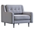West Elm Crosby Armchair: Comfort Refined 3D model small image 4