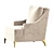 Stylish Rowe Accent Armchair 3D model small image 3