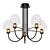 Elegant Black Ceiling Chandelier 3D model small image 1