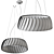 Sleek Megavide Pendant Lamp 3D model small image 2