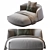 Sleek Brioni Daybed: Stylish, Versatile, and Luxurious 3D model small image 12