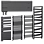 Designer Towel Radiators Set - Stylish and Functional 3D model small image 8