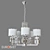 Eurosvet Zaffiro Chrome Hanging Chandelier 3D model small image 1