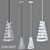 Storm Pendant: Eurosvet 50058/1 - Sleek Silver & White 3D model small image 1