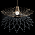 Elegant Crystal Round Metal Chandelier 3D model small image 2