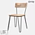 LoftDesigne 188 Wooden Metal Chair 3D model small image 1