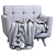 Engage Azure Leather Armchair 3D model small image 4