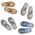 Cozy Linen Crossover Slippers by Zara Home 3D model small image 2