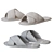 Cozy Linen Crossover Slippers by Zara Home 3D model small image 4