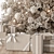 Frosty Holiday Delight - Cream and White Christmas Tree 3D model small image 4