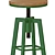 Rustic Rotating Bar Stools 3D model small image 5