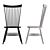 Crate & Barrel Marlow II Dining Chair - Elegant Wood Design 3D model small image 3