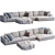 Elegant Hamilton Sofa by Minotti 3D model small image 5
