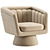 Minimalist Modern Armchair 3D model small image 1